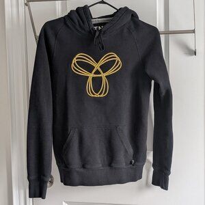 Aritzia TNA Baltic Pullover Hoodie Black Gold Logo Size Small